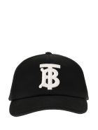 Burberry Monogram Motif Cotton Jersey Baseball Cap Burberry Monogram Motif Cotton Jersey Baseball Cap - Black