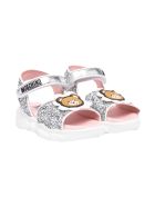 Moschino Sandals With Teddy Bear Application Moschino Sandals With Teddy Bear Application - Bianco