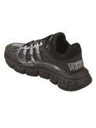 Versace Stitch Detail Paneled Sneakers Versace Stitch Detail Paneled Sneakers - Black