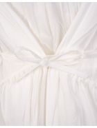 Woman White Long Dress In Twill Jil Sander Woman White Long Dress In Twill - Blanc