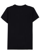 Moschino Black Cotton T-shirt With Logo Print Moschino Black Cotton T-shirt With Logo Print - Black