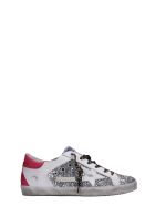 Golden Goose Superstar Sneakers In Silver Glitter Golden Goose Superstar Sneakers In Silver Glitter - silver