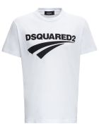 Dsquared2 Cotton T-shirt With Logo Print Dsquared2 Cotton T-shirt With Logo Print - White