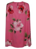Valentino Floral Print Short Dress Valentino Floral Print Short Dress - Shocking Pink/Multicolor