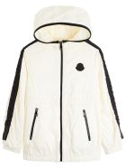 Moncler Denata Jacket In Black And White Nylon Moncler Denata Jacket In Black And White Nylon - White