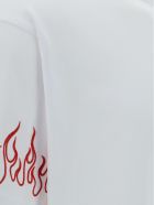 Vision of Super White Tshirt Embroidered Red Flame Vision of Super White Tshirt Embroidered Red Flame - WHITE