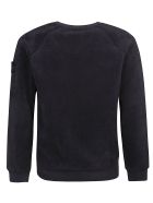Logo Patch Ribbed Sweatshirt Stone Island Logo Patch Ribbed Sweatshirt - Inchiostro
