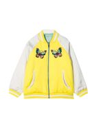 Stella McCartney Kids Reversible Multicolor Bomber Jacket With Applications Stella McCartney Kids Reversible Multicolor Bomber Jacket With Applications - GREEN/YELLOW