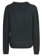 Prada V-neck Woven Sweater Prada V-neck Woven Sweater - Black