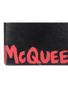 Logo Graffiti Cards Holder Alexander McQueen Logo Graffiti Cards Holder - Blacklustred