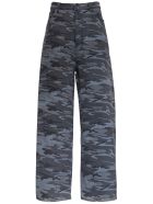 Balenciaga Wide Leg Camouflage Jeans Balenciaga Wide Leg Camouflage Jeans - Grey