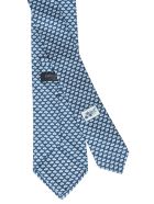 Paper Boat Print Neck Tie Eddy Monetti Paper Boat Print Neck Tie - Blue/White