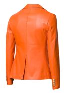 Tagliatore Orange Lamb Skin Double-breasted Blazer Tagliatore Orange Lamb Skin Double-breasted Blazer - Arancio