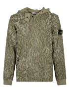 Logo Sleeve Printed Hoodie Stone Island Logo Sleeve Printed Hoodie - Ecru