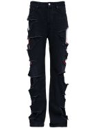 Balenciaga Slashed Loose Organic Denim Trousers Balenciaga Slashed Loose Organic Denim Trousers - Black