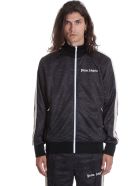 Palm Angels Croco Track Sweatshirt In Black Polyester Palm Angels Croco Track Sweatshirt In Black Polyester - black