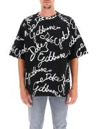 Oversize All-over Logo T-shirt Dolce & Gabbana Oversize All-over Logo T-shirt