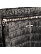 Black Messenger Bag In Crocodile Printed Leather Saint Laurent Black Messenger Bag In Crocodile Printed Leather - Nero