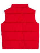 Emporio Armani Red Quilted Nylon Vest With Logo Emporio Armani Red Quilted Nylon Vest With Logo - Red