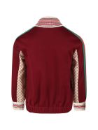 Gucci Multicolor Weatshirt For Kids With Double Gg Gucci Multicolor Weatshirt For Kids With Double Gg - Beige