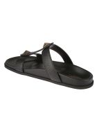 Valentino Garavani Stud Detail Flat Sandals Valentino Garavani Stud Detail Flat Sandals - Black