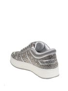 Jimmy Choo Hawaii Sneakers In Satin With Crystals Jimmy Choo Hawaii Sneakers In Satin With Crystals - Silver