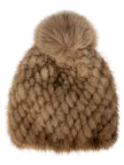 Max Mara Furry Beanie Max Mara Furry Beanie - Light Brown