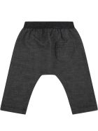 Caffe' d'Orzo Gray "demi-baby" Trousers For Baby Girl With Lurex Details Caffe' d'Orzo Gray "demi-baby" Trousers For Baby Girl With Lurex Details - Grey