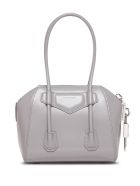 Givenchy Antigona Lock Mini Leather Handbag Givenchy Antigona Lock Mini Leather Handbag - Grey