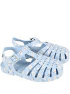 Melissa Light Blue Sandals For Girl With Daisies Melissa Light Blue Sandals For Girl With Daisies - Light Blue
