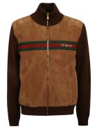 Gucci Web Stripe Detail Turtleneck Bomber Gucci Web Stripe Detail Turtleneck Bomber