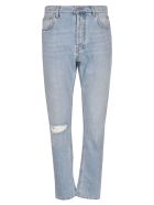 MSGM Slim Fit Distressed Denim Jeans MSGM Slim Fit Distressed Denim Jeans - Blue