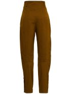Alberta Ferretti High Waisted Brown Cotton Pants Alberta Ferretti High Waisted Brown Cotton Pants - Brown