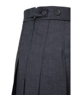 Thom Browne Asymmetrical Pleated Skirt In Grey Wool Thom Browne Asymmetrical Pleated Skirt In Grey Wool - Grey