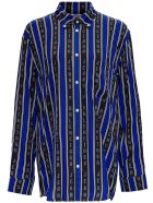 Balenciaga Striped Viscose L / S Large Shirt Balenciaga Striped Viscose L / S Large Shirt - Black
