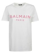 Balmain Classic Logo T-shirt Balmain Classic Logo T-shirt - White/Pink