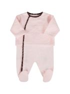 Fendi Pink Set With Double Ff For Baby Girl Fendi Pink Set With Double Ff For Baby Girl - Pink