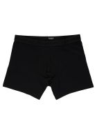 Man Black Boxer Shorts With Logo Tape Balenciaga Man Black Boxer Shorts With Logo Tape - Black
