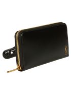 Saint Laurent Logo Plaque Zip-around Wallet Saint Laurent Logo Plaque Zip-around Wallet - Black