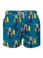 Motorbicycle Print Boy Swim Trunks MC2 Saint Barth Motorbicycle Print Boy Swim Trunks