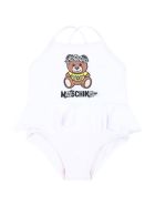 Moschino White Swimsuit For Babygirl With Teddy Bear Moschino White Swimsuit For Babygirl With Teddy Bear - White