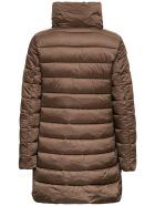Save the Duck Long Brown Nylon Down Jacket Save the Duck Long Brown Nylon Down Jacket - Brown