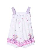 Monnalisa White Short Suit Monnalisa White Short Suit - Bianco e Rosa