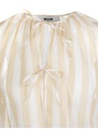 Candy-stripe Blouse MSGM Candy-stripe Blouse - Avana