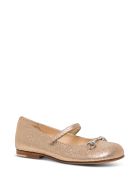 Gucci Glitter Flat Shoes With Horsebit Detail Gucci Glitter Flat Shoes With Horsebit Detail - Metallic