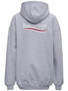 Balenciaga Grey Cotton Hoodie With Logo Balenciaga Grey Cotton Hoodie With Logo - Grey
