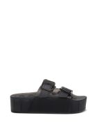 Balenciaga Mallorca Black Rubber Sandals With Platform Balenciaga Mallorca Black Rubber Sandals With Platform - Black