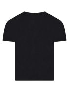 Sonia Rykiel Black T-shirt For Girl With Logo Sonia Rykiel Black T-shirt For Girl With Logo - Black