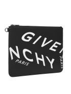 Givenchy Logo Leather Pouch Givenchy Logo Leather Pouch - Black white