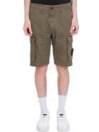 Stone Island Shorts In Green Cotton Stone Island Shorts In Green Cotton - green
